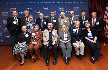 Photo of a group of alumni. Link to Life Stage Gift Planner Over Age 65 Situations.
